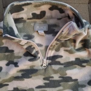 Girls camo fleece pullover